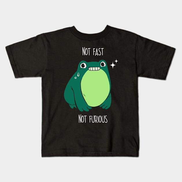 Not Fast Not Furious Frog by Tobe Fonseca Kids T-Shirt by Tobe_Fonseca